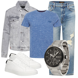 Outfit mit Weiß Sneaker Superdry "Super für die Freizeit"