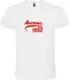 Wit T-Shirt met Awesome sinds 1992  Afbeelding Rood Size XL