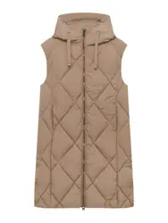 Pull&Bear Weste dunkelbeige