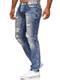 Red Bridge Herren Jeans Hose Destroyed Denim Röhrenjeans RB-157S Blau W36 L34