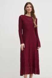 Obleka bordo barva, 6198628