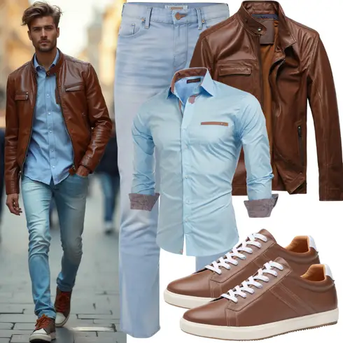 Braun/Beige/DunkelBraun Vintage Sneaker/Walkingschuh/Schmaler Sneaker/Leder Sneaker rieker evolution kombinieren