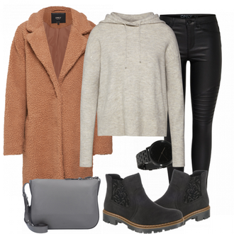 Outfit met zwart Laars Rieker "Elmira"