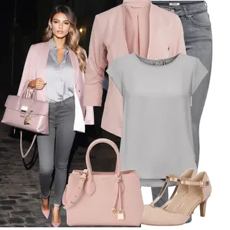 Na Procházku Outfit s Růžová/Béžová/Hnědá About You "Stylový look na jaro"Look: Na Procházku, Baletní