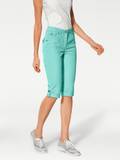 Türkis Jeans-Culotte für Damen image