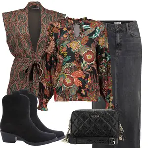 Outfit met Rood geisha, Rood geisha "Mooie herfst look"