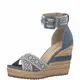 S.Oliver RED LABEL Keilsandalette Sling blau