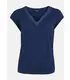 Dunkelblau V-Ausschnitt T-Shirts & Tops für Damen