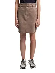 ESPRIT Rock in Veloursleder-Optik mit Jersey-Innenseite