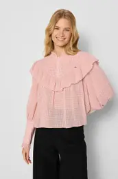 Majica NAUENA enska, roza barva, NAUENA_ROZOWY_AW24