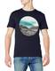 JACK & JONES Herren JORHALF Tee SS Crew Neck T-Shirt, Blau (Total Eclipse Fit:Slim), Medium (Herstellergröße: M)