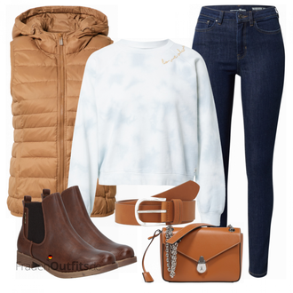 Outfit mit Rot Stiefel Tom Tailor "Look Toller für den Frühling"