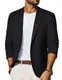 PJ PAUL JONES Sommer Sakko Herren Sportlich Anzugjacke Jackett für Herren Regular Fit Schwarz M