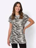 Weiß Kurzarm Longshirts für Damen image