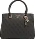 GUESS Handtas Schoudertas Noelle Girlfriend Satchel Coal Logo Donkergrijs