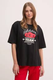 Kratka majica FLOWER TEE enska, rna barva, JN6689