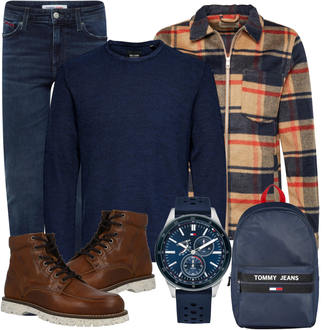 Outfit mit Rot Stiefel Jack & Jones "Praktischer Look"