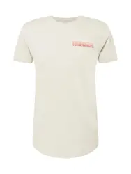 TOM TAILOR DENIM T-Shirt stone / orange / rot / weiß