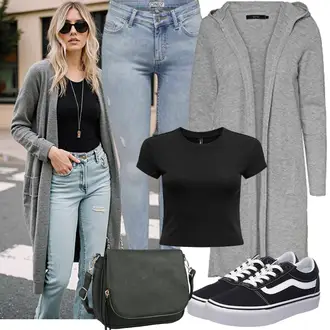 Herbst Outfits Coole mit Hellblau/Blau Lederjacke Only "Perfekt für die Freizeit"Look: Rap, Stil, Schön, Coole