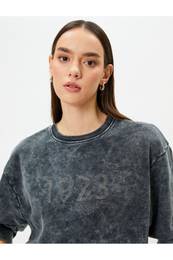 Crew Neck Sweatshirt 1923 Embroidered Pale Effect 100th Anniversary Special
