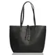 tragwert. Damen-Handtasche Shopper Bag LARA aus veganem Leder in schwarz - Shopper Tasche als Henkeltasche oder Schultertasche mit praktischer Innentasche