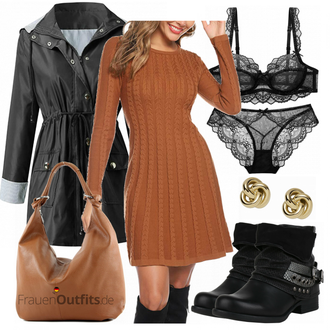 Wasserdicht Outfit mit Schwarz/Dunkelgrau/Grau/Dunkelgrün Parka-übergangsjacke/Parka/Innenfutter Jacke/Frühlingsjacke/Herbstjacke/Langjacke/Wachsjacke "Outfit für den Herbst"