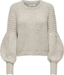 ONLY ONLSCALA L/S O-NECK PUFF PULLOVER KNT Dames Trui - Maat L