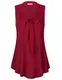 Messic Shirt Tops für Damen, Frauen Business Sommer Krawatte Elastisch Gestrickt Sommer Ärmelloses Vest Tops(X-Large,Weinrot)