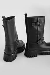 Women's Belt Detailed Daily Boots Zion Black