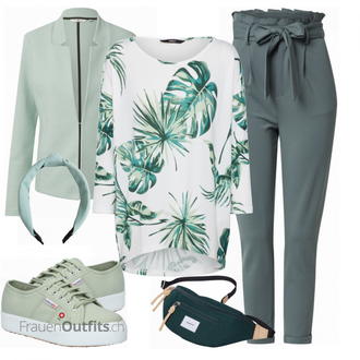 Outfit mit Grau Sneaker Superga "Frühlings Outfit"