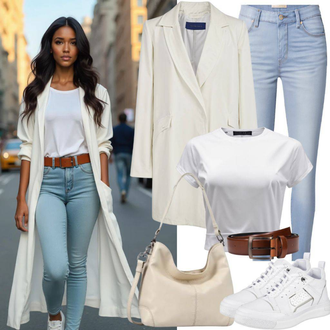 Avec des Perles tenues avec Blanc Chemise & Top Grande Taille/Chemisier Grande Taille/Haut Raccourci/Top Court/Top Court karl lagerfeld "Parfait pour le printemps"