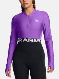 Dmsk triko HeatGear Rib 1/4 Zip LS-PPL - Dmsk