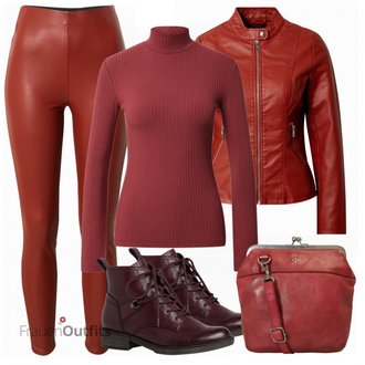 Outfit mit Rot Sweatshirt Edited "Schickes Herbst Outfit"