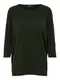 ONLY Damen Dünner Strickpullover   3/4 Langarm Rundhals Shirt   Knitted Basic Stretch Sweater ONLGLAMOUR, Farben:Grün-3, Größe:S