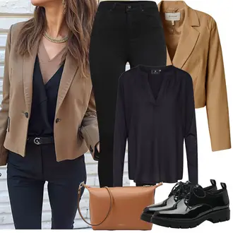 tenues avec Noir Veste d'Hiver/Jeans avec Fente/Chaussures en Cuir/Jean Motard/Jean Push-up/Jean Taille Haute/Jeans Thermiques VERO MODA "Tenue de printemps"