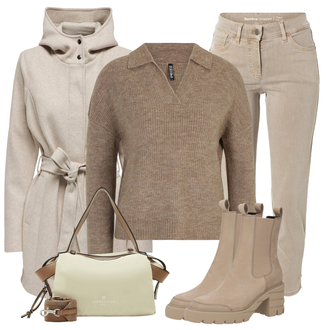 Outfit mit Beige Hose/Jeans GERRY WEBER "Modischer Look für den Herbst"