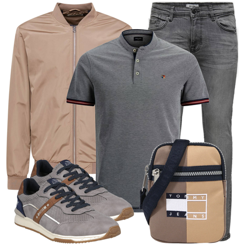 Grau/DunkelGrau/HellGrau Biker Jeans/Lederjacke/Leder Schuhe/Slim Fit Jeans/ThermoJeans/Herren Lederjacke/Winterjacke/Jeans mit Schlitz/Low Rise Jean Only & Sons kombinieren