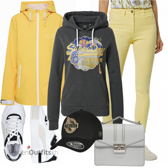 Outfit mit Schwarz Superdry "Perfekt für den Frühling"