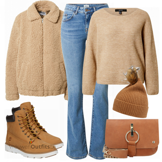 Outfit met bruin Laars Timberland "Lichte outfit"