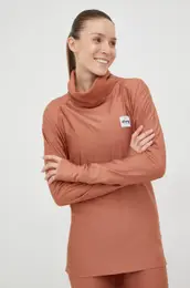 Funkcionalna majica z dolgimi rokavi Icecold rjava barva
