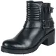 Black Premium by EMP Schwarze Boots mit Schnallen und Bikernähten Frauen Boot schwarz EU39