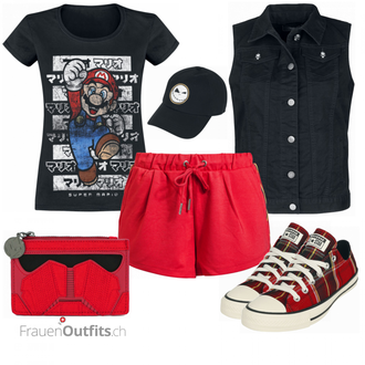 Outfit mit Blau T Shirt Super Mario "Outfit für die Freizeit"