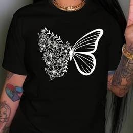 Size Graphic Tee For Women - Comfy Polyester , Crew Neck, Short Sleeve - Spring/summer/fall
