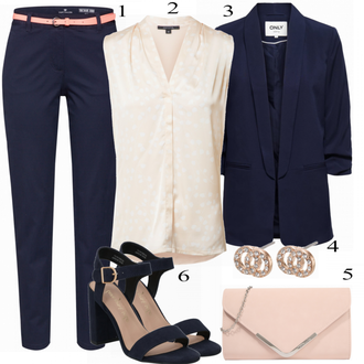 Outfit s Modrá Top Comma "Ideální pracovní outfit"