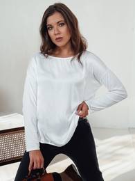 Bluzka damska oversize SILKINEA z wisiorkiem biaa
