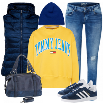 Gazelle Outfit mit Grau Sneaker Adidas Originals "TommyGazelle"