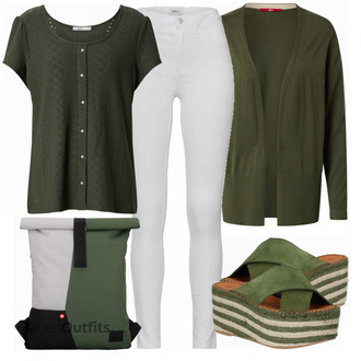 Outfit mit Blau T Shirt EDC by Esprit "Outfits für jeden Tag"