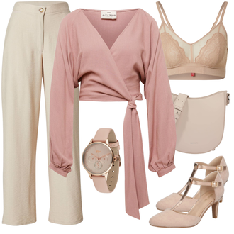 Outfit mit Rosa/Beige/Blau Uhr Lacoste "Sommerliches Freizeit Outfit"