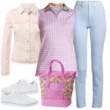 Rosa Jeansjacken Outfits image