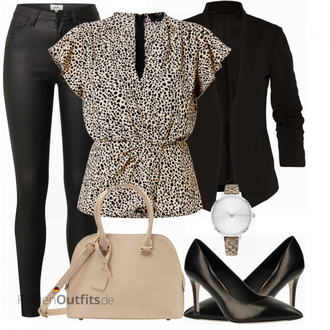 Outfit mit Grau Bluse & Tunika AX Paris "Business Outfits"